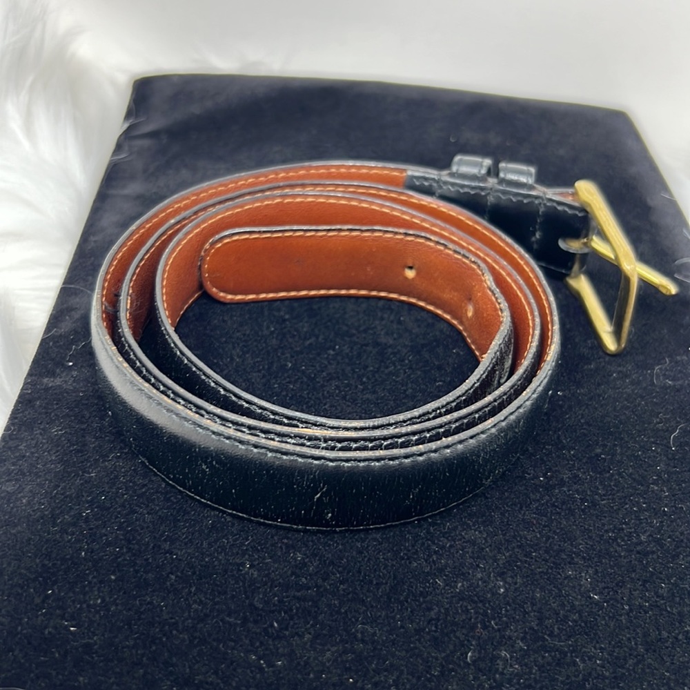 Coach Handcrafted Cowhide and Solid Brass Belt Women’s 36/90 cm Black